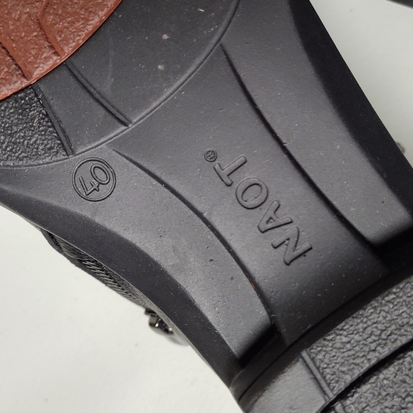 Naot Autan Soft Black Leather Loafers with side zippers 40 - Picture 10 of 12